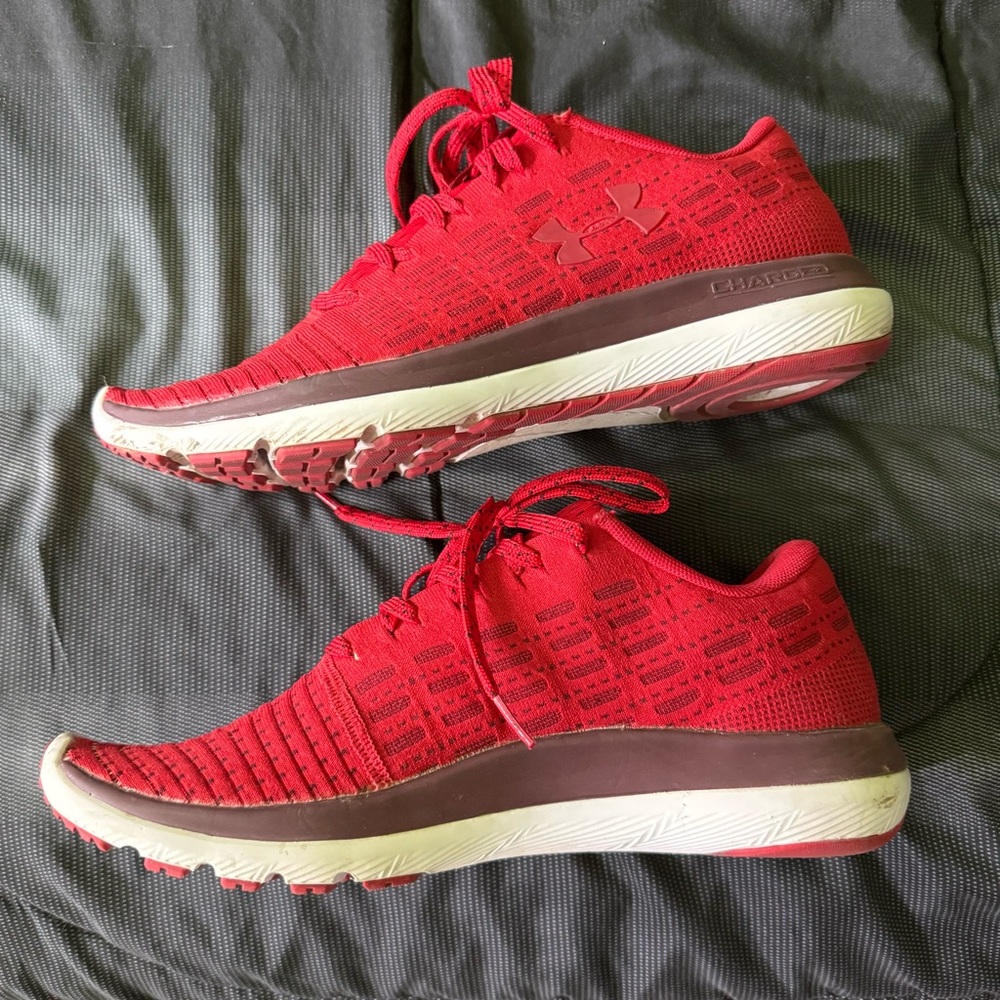 Under Armour Red Athletic Shoes - Picture 3 of 10